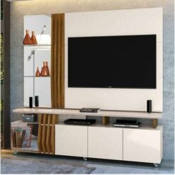 Painel + Bancada até 55″ Donna Off White/Demolição – DJ MÓVEIS