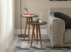 Kit 2 Mesas Slim Preto - PATRIMAR