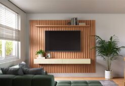 Painel Suspenso TB182L Off White/Freijó - DALLA COSTA