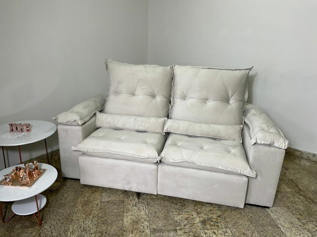 Sofá 3 Lugares Londrina Retrátil e Reclinável 230cm Império Estofados