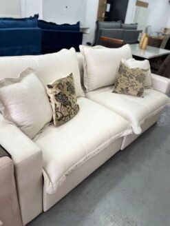 Sofá Retrátil S-100 2,30 m Linho Bege 117 – SUPREMA ESTOFADOS