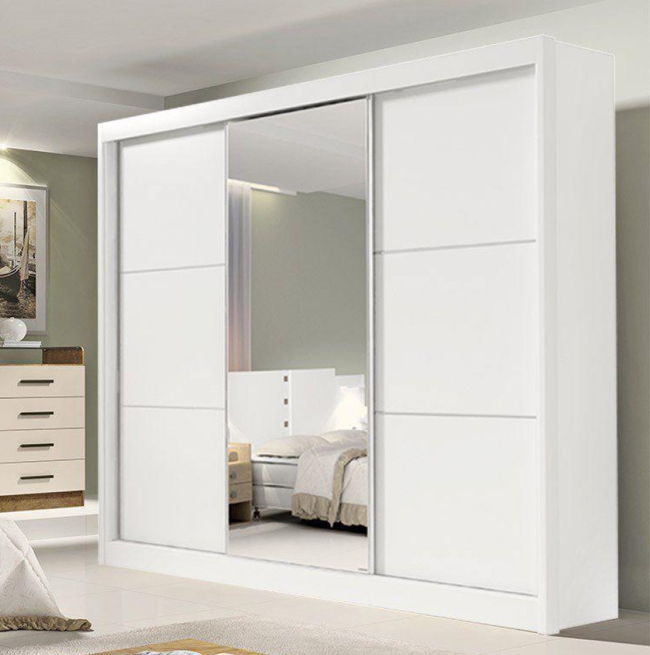 Guarda-Roupa 3 Portas Los Angeles 2,73 m Branco – D'DORO MÓVEIS
