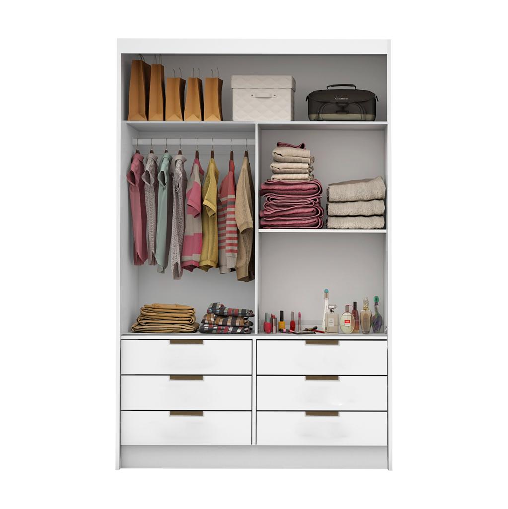 Guarda-Roupa 2 Portas Sevilha Plus(Com espelho) 1,10 m Freijó