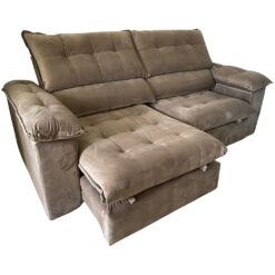 Sofá Retrátil e Reclinável Suíça 250 Capuccino – LEO DECOR