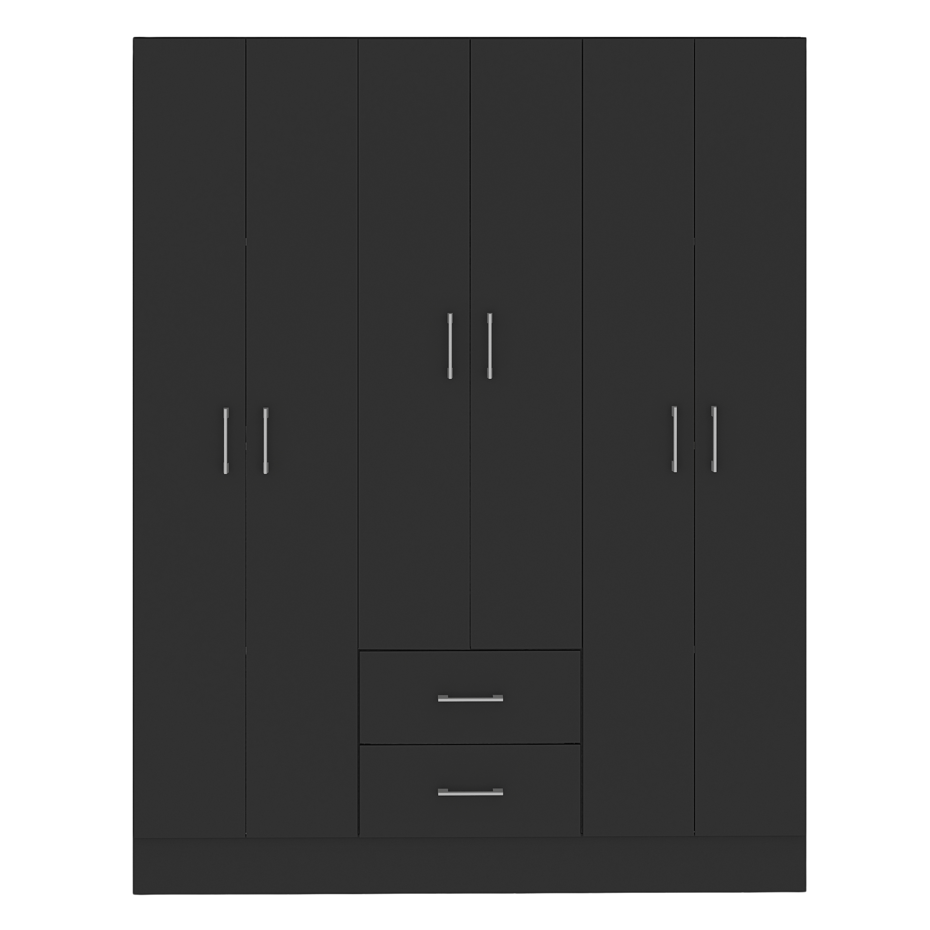 Guarda-Roupa 6 Portas Jamaica 6002 1,34 m Preto – FELLICCI