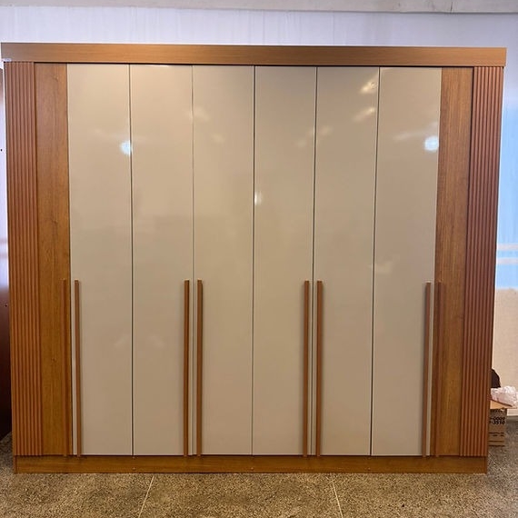 with:D　High-end-type フルプロテクトver　Rサイズ　8個 Guarda-Roupa 8 Portas Daymond Cinamono/Off White/Ripado – D'DORO