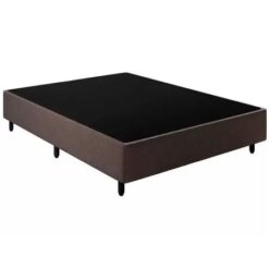 Base Box Casal Simples Corino Marrom - BIOSTAR