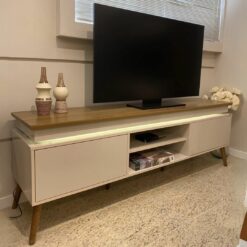 Rack até 75" Lumina Pinho/Off White - ARTELY