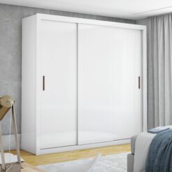 Guarda-Roupa 3 Portas Veneza/Clara (Sem Espelho) Branco - CARIOCA MÓVEIS