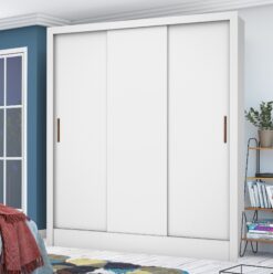 Guarda-Roupa 3 Portas Dubai/Santiago (Sem espelho) Branco - CARIOCA MÓVEIS