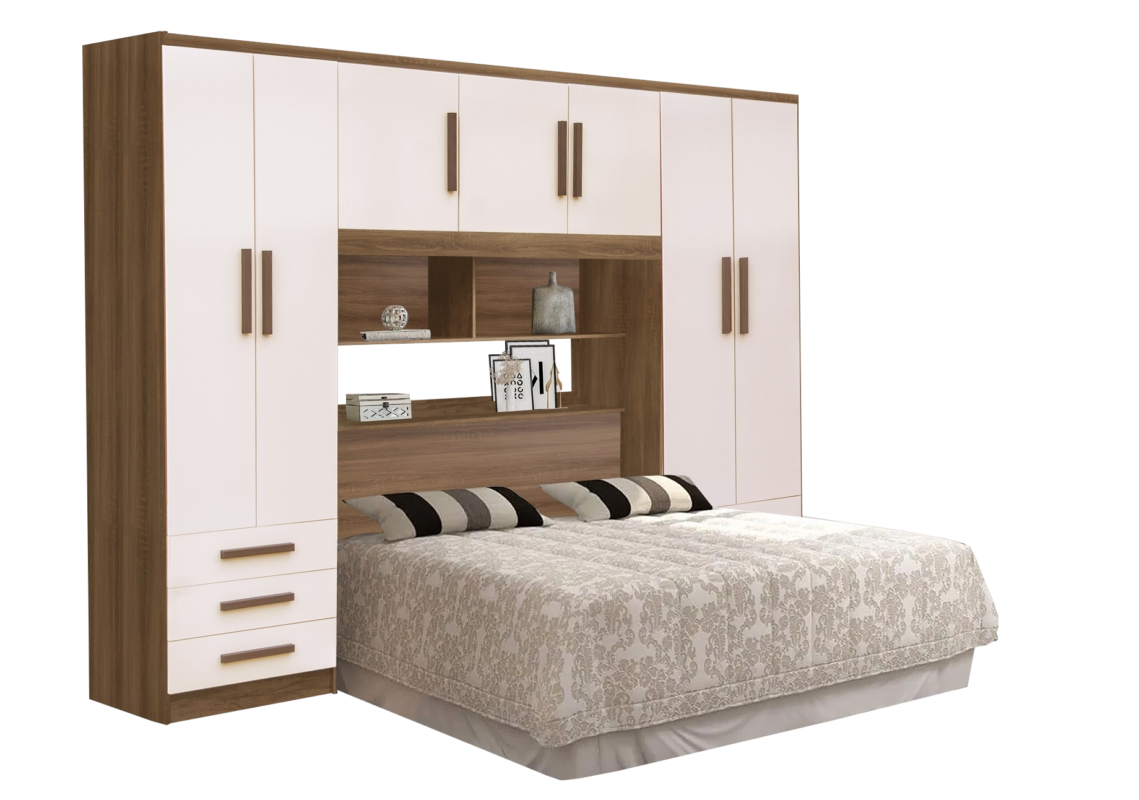 Guarda-Roupa Casal México + Floripa + Cômoda Paola Mel/Off White – RUD ...
