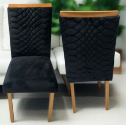 Kit 2 Cadeiras Hamburgo Mel/Preto - ART ASSENTOS