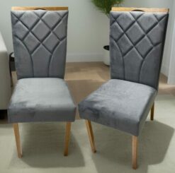 Kit 2 Cadeiras Stella Mel Naturale Grafite – CLEFATOS DECOR