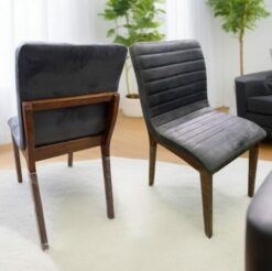 Kit 2 Cadeiras Petra Mel Grafite - ART ASSENTOS