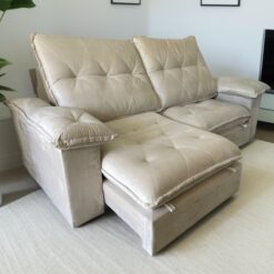 Sofá Retrátil e Reclinável Corvette 250 Bege - D'VITRINE ESTOFADOS