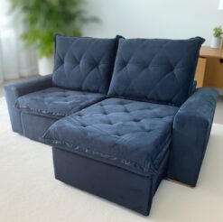 Sofá Retrátil e Reclinável Califórnia 250 Azul - JC ESTOFADOS
