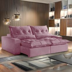 Sofá Retrátil e Reclinável Avalon 2,30 m Rosé – IMPÉRIO ESTOFADOS