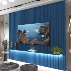 Painel ate 85" Nobre Ripado 230 Azul - GELIUS