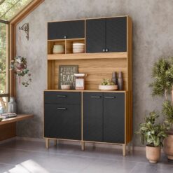 Kit Cozinha Erva Doce 120 Freijó/Preto Esfera – NICIOLI