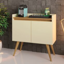 Buffet 2 Portas Gold Pérola/Mel - MÓVEIS PRIMUS