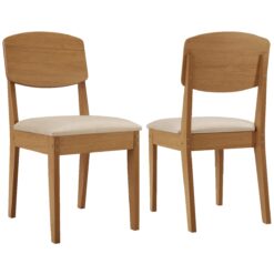 Kit 2 Cadeiras Havana Naturale/Veludo Creme - RUFATO