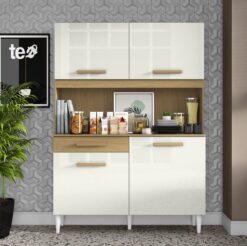 Kit Cozinha 4P1G 1,21 m Atacama/Off White - ARAMÓVEIS