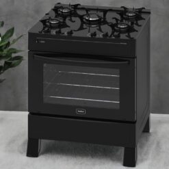 Fogão 5 Queimadores Smart Glass Preto – REALCE ELETRODOMÉSTICOS