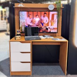 Escrivaninha com Painel Doble Cinamono/Off White - MÓVEIS ALBATROZ