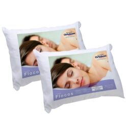 Kit 2 Travesseiros Flocos Conforto C15 - ORTOBOM