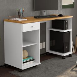 Mesa para Computador Million Branco/Cinamono - PATRIMAR