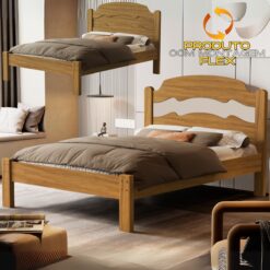 Cama Casal/Viuva Iris Nature/Off White/Nature - MADEC MOVEIS