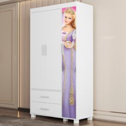 Guarda-Roupa 3 Portas Lívia 0,89 m (Menina) Barbie 404189 - MADEC/VJ MÓVEIS