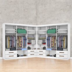Closet Hércules 1,77 m x 1, 77 m Branco - CARIOCA MÓVEIS
