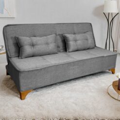 Sofá Cama Zayn 1,86 m Linho Cinza 27 - BOARETO ESTOFADOS