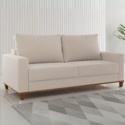 Sofá Living Palazo/Felícia 1,80 m Linho Bronze - VIERO MÓVEIS