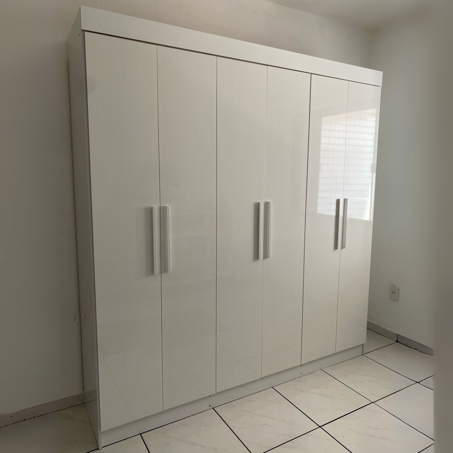 Guarda-Roupa 6 Portas Colibri 2,06 m Branco – D'DORO MÓVEIS