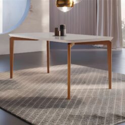 Mesa Roma 160 Canela/Off White - SALA VIP MOVELARIA