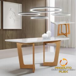 Mesa Dubai 120 (Tampo Londres) Cinamomo/Off White - CEL MOVEIS