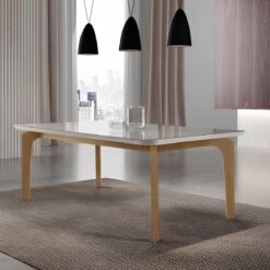 Mesa Londrina 180 Canto Copo Naturale/Off White - RUFATO