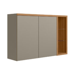 Armario Aereo Duplo Allure 1.2 Jequitiba/Gris Fosco - LINEA BRASIL
