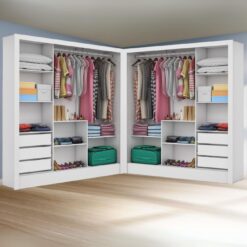 Closet Dubai/Santiago 1,79 m x 1,79 m Branco – CARIOCA MÓVEIS