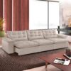Sofa Retratil e Reclinavel Niger 3,10 m Veludo Marfim B015 - TREVO ESTOFADOS