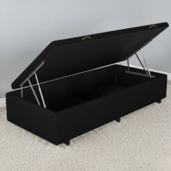 Base Box Solteiro Baú Avalon Preto - AVALON COLCHÕES