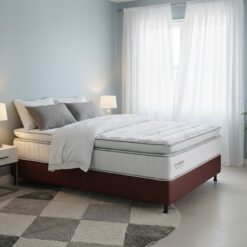 Colchão Casal New Freedom 32 cm D33 Molas Ensacadas + Base Simples Corino Marrom – ORTOBOM + BIOSTAR