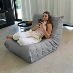 Poltrona Togo (Expansível)  Bouclé Cinza Grafite 10 - PLUFF SOFÁ NA CAIXA