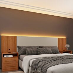 Cabeceira Casal/Queen Barcelona Cinamomo/Off White - TCIL