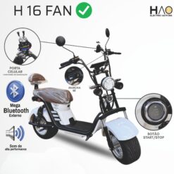Moto Elétrica H 16 FAN Branco - HAO ELETRIC MOTORS