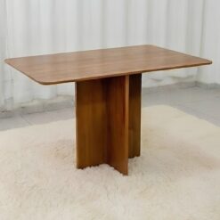 Mesa Salinas 160 (Tampo Londres s/ vidro) Cinamomo - CEL MÓVEIS