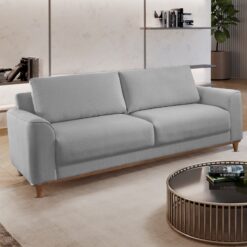 Sofá Living Ref.022 2,20 m Chenile Linho Cinza Firenze - RONDOMÓVEIS
