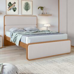 Cama Casal Loop Amêndoa Clean - LOPAS